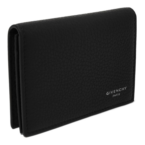 Givenchy Black Grained Leather Card Holder.