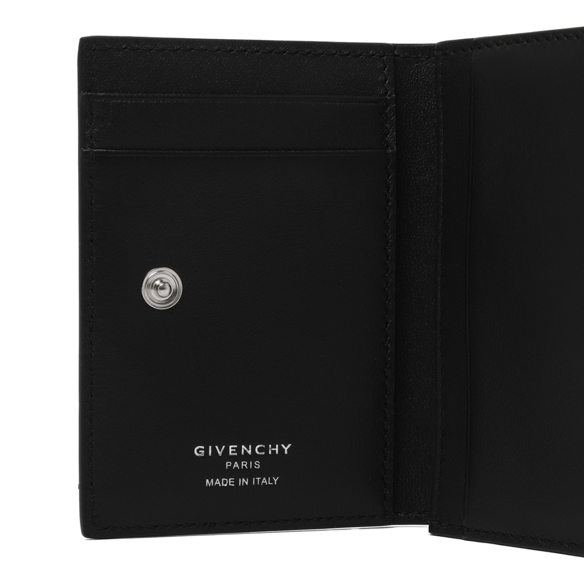 Givenchy Black Grained Leather Card Holder.