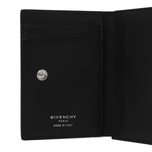 Givenchy Black Grained Leather Card Holder.