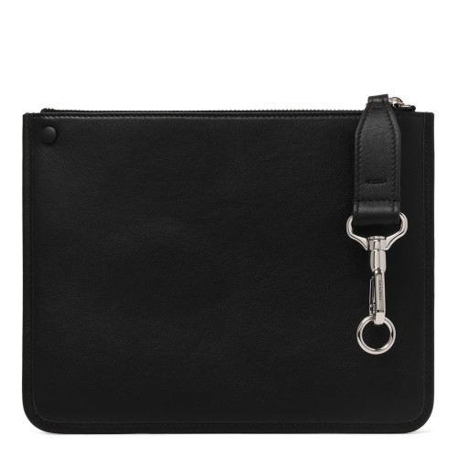 Givenchy Black Leather Logo Pouch. 2