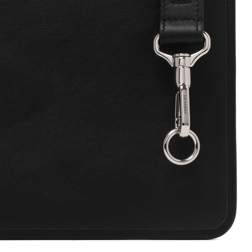 Givenchy Black Leather Logo Pouch.