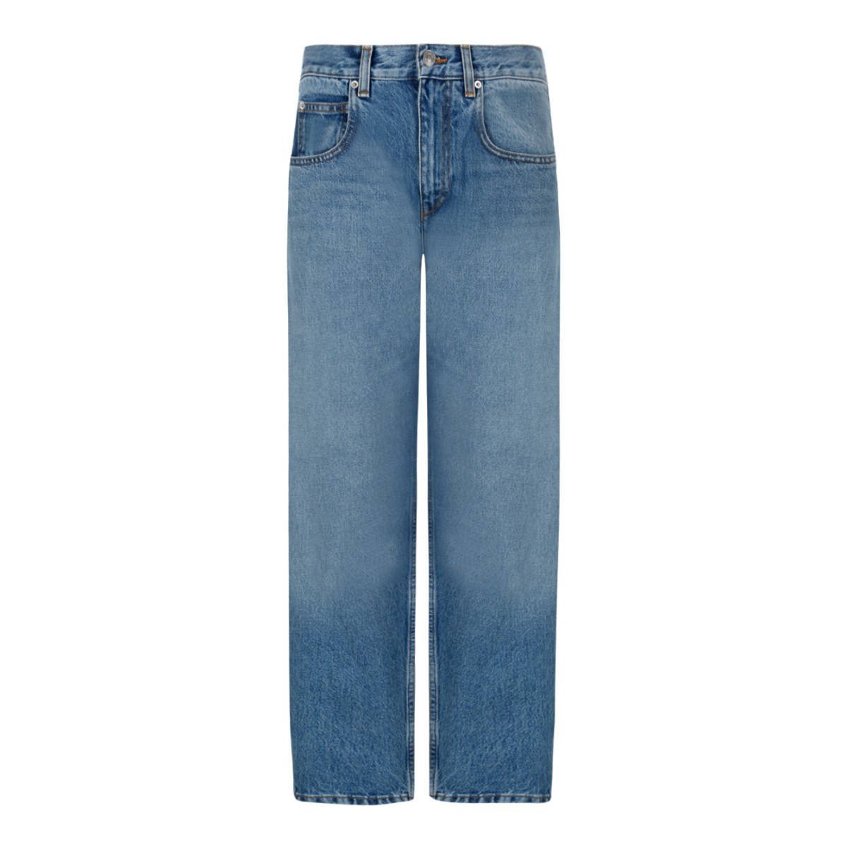 Isabel Marant Light Blue Straight-Leg Jeans.