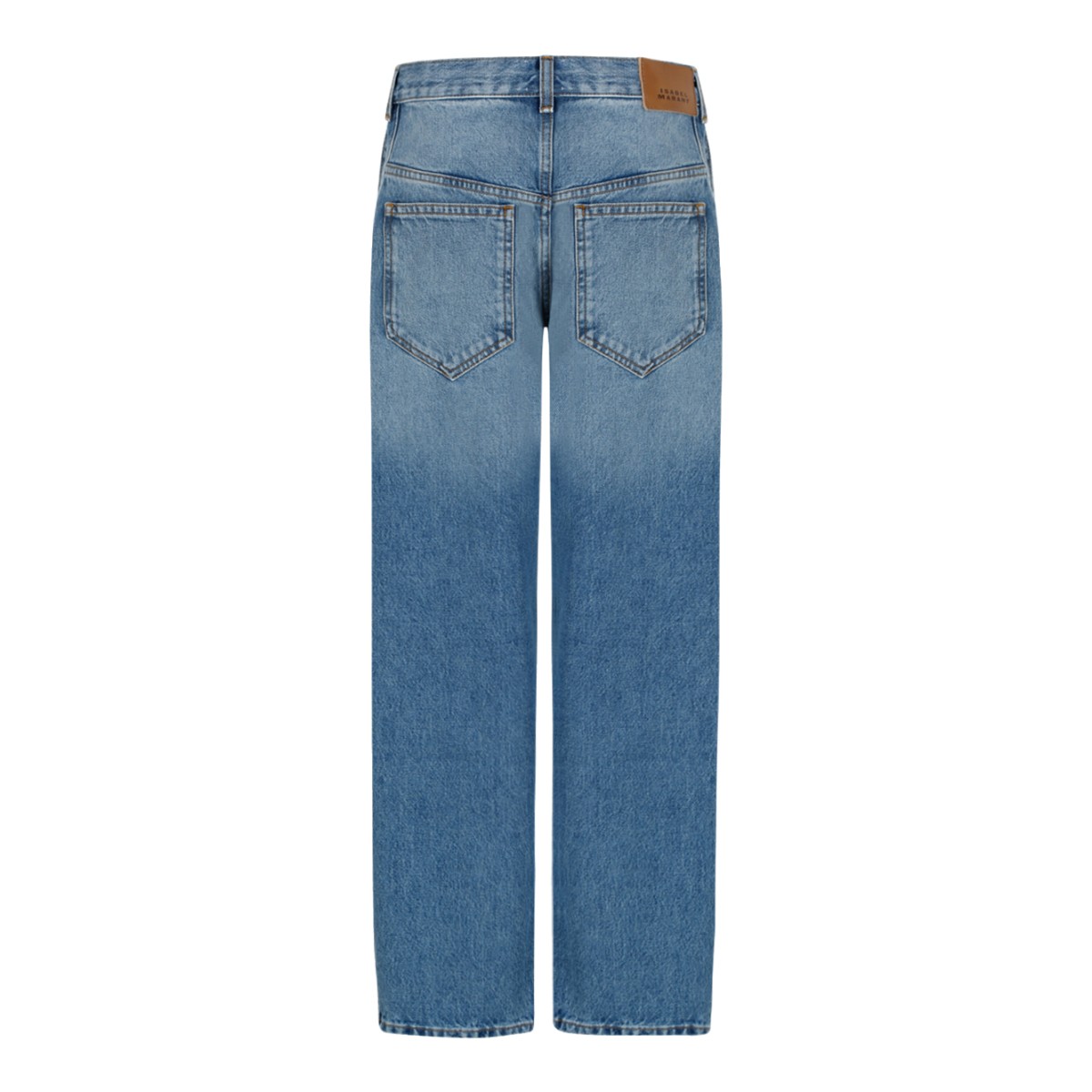 Isabel Marant Light Blue Straight-Leg Jeans.
