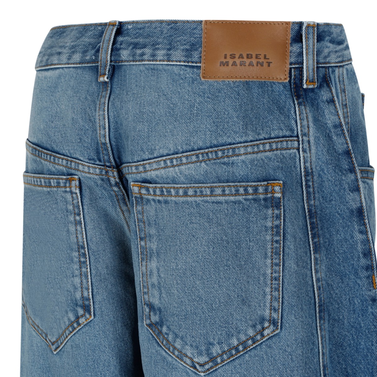 Isabel Marant Light Blue Straight-Leg Jeans.