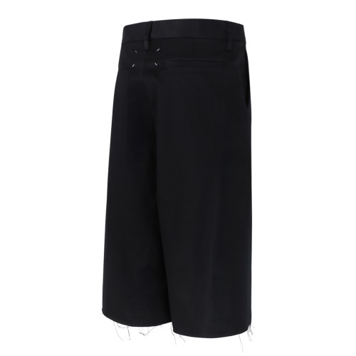 Maison Margiela Black Asymmetric Wrap Skirt.