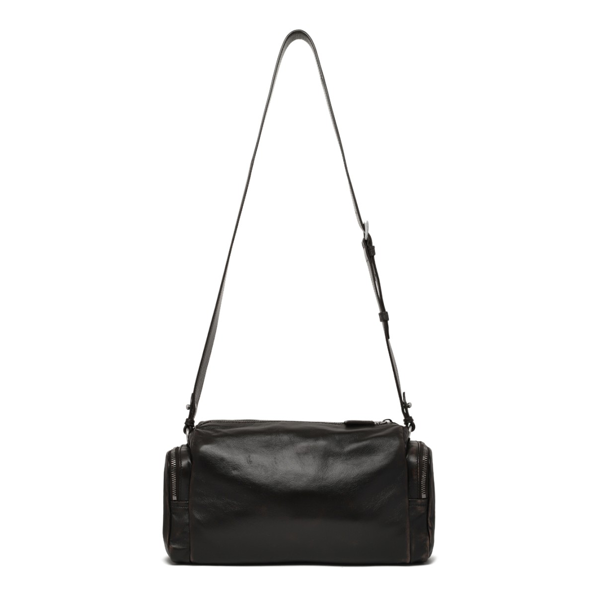 Prada Black Leather Shoulder Bag.