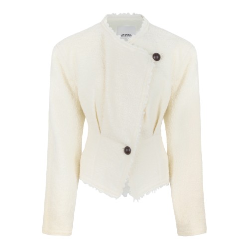 Isabel Marant Ivory Textured Tailored Jacket.