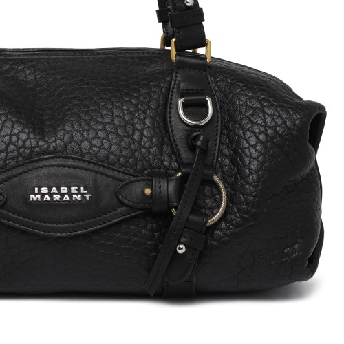 Isabel Marant Black Grained Leather Shoulder Bag.