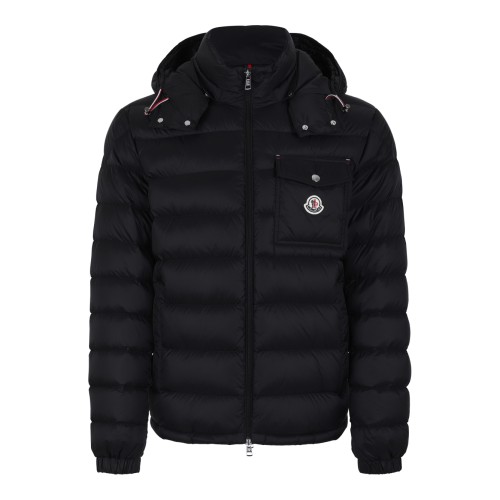 Moncler Black Hooded Down Jacket.