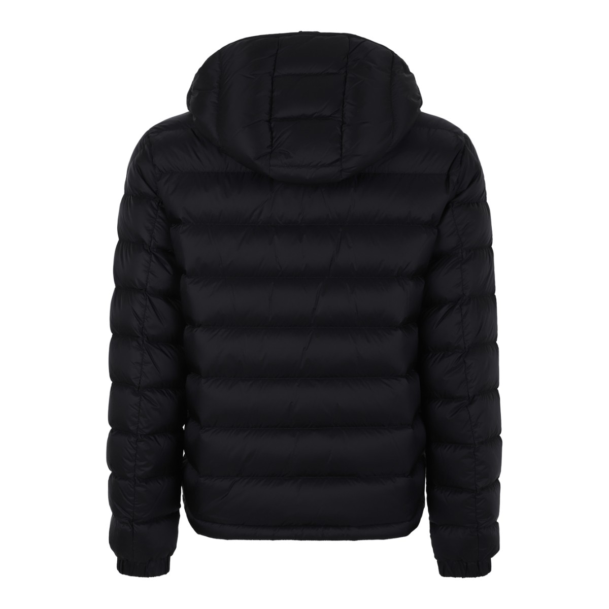 Moncler Black Hooded Down Jacket.
