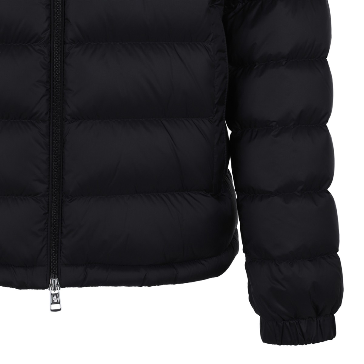 Moncler Black Hooded Down Jacket.
