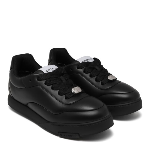 Givenchy Black Leather Sneakers. 2