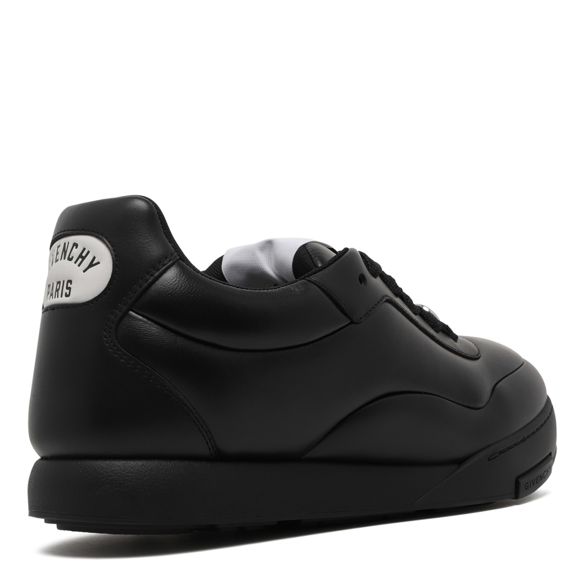 Givenchy Black Leather Sneakers.