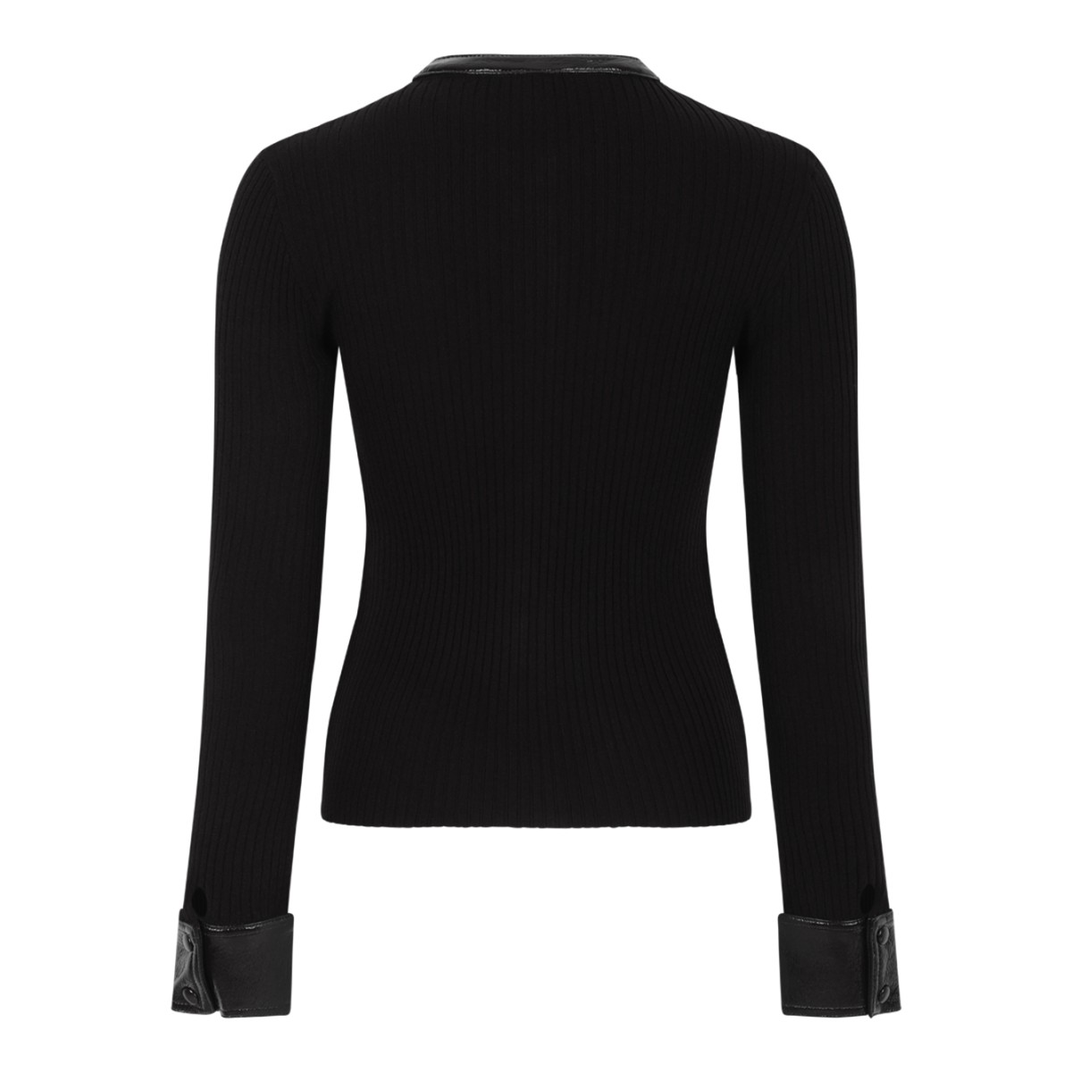 Courrges Black Knit Cardigan.