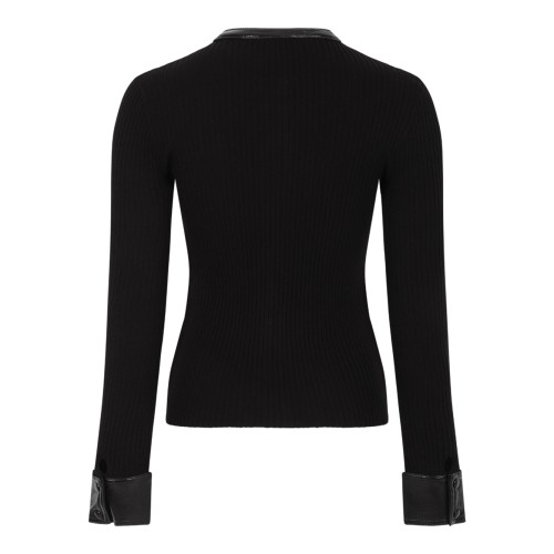 Courrges Black Knit Cardigan.
