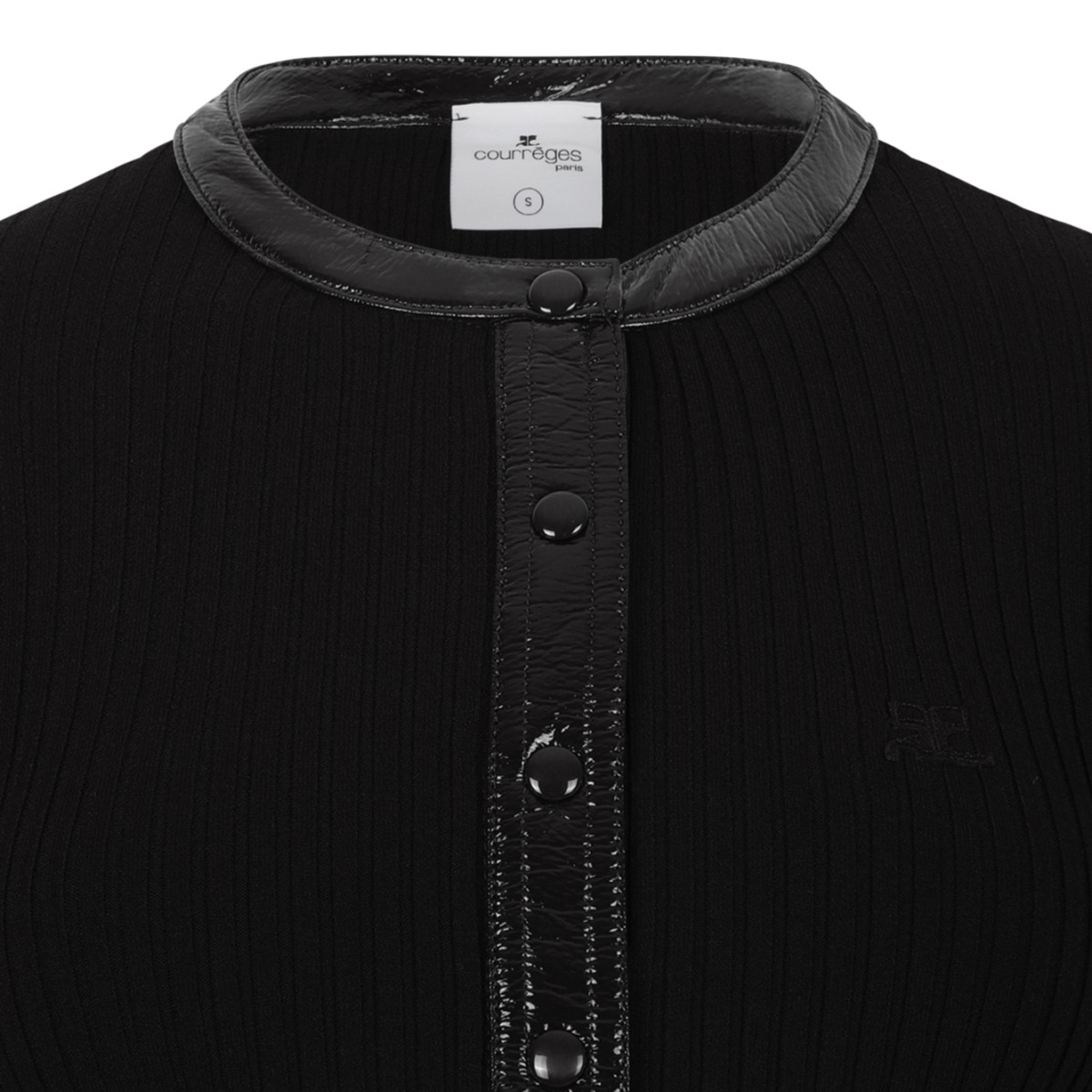 Courrges Black Knit Cardigan.