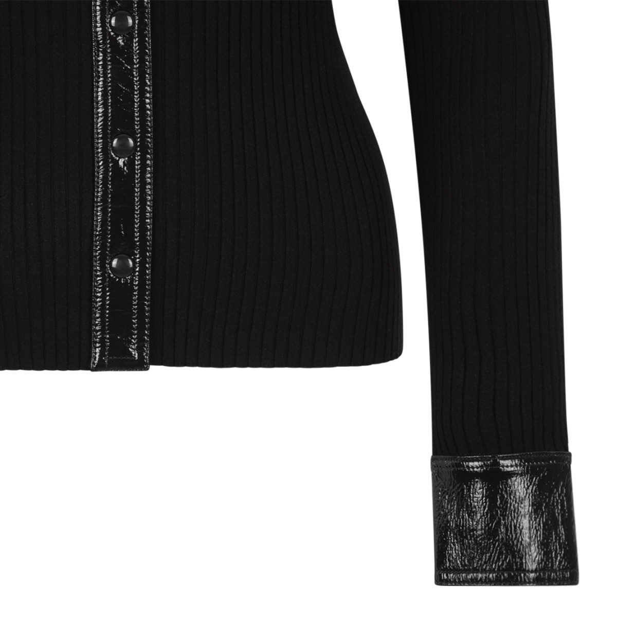 Courrges Black Knit Cardigan.
