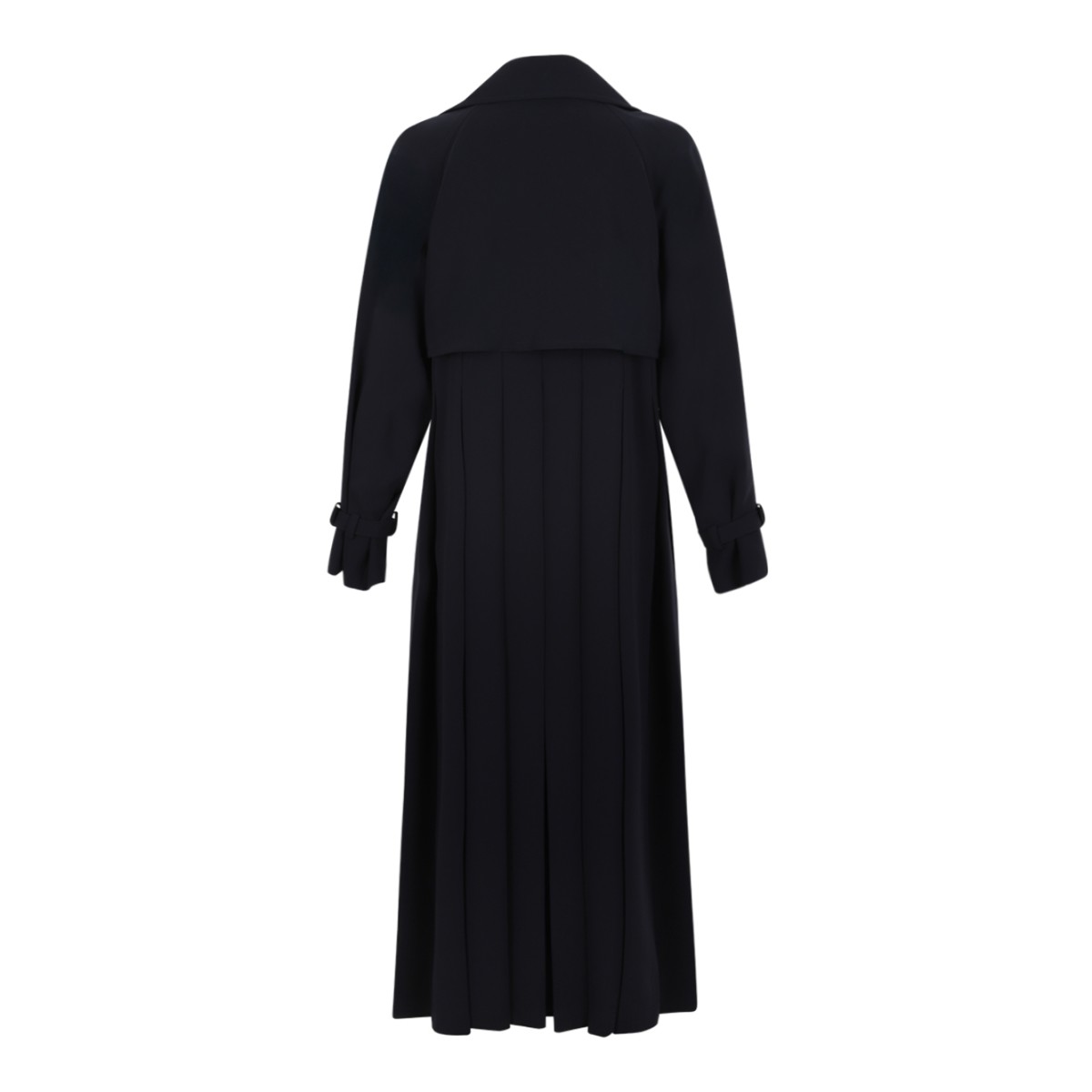 Max Mara Black Double-Breasted Wool Coat.