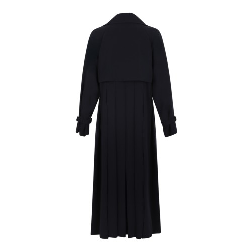 Max Mara Black Double-Breasted Wool Coat.