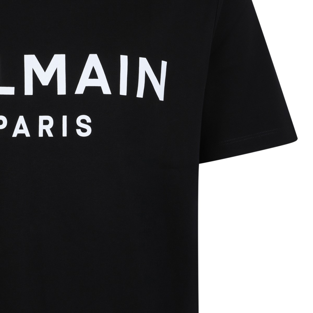 Balmain Black Logo Cotton T-Shirt.