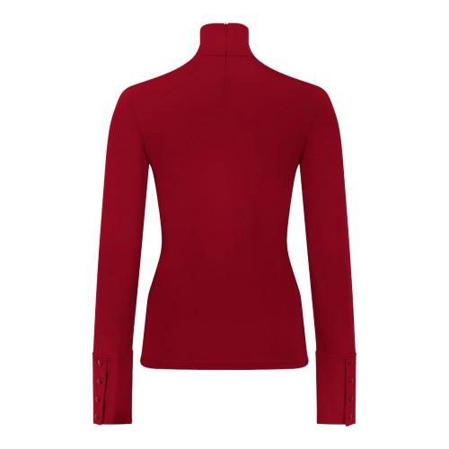Courrges Red Turtleneck Knit Top. 2