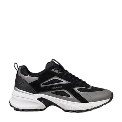 Calvin Klein Black and Grey Panelled Running Sneakers.