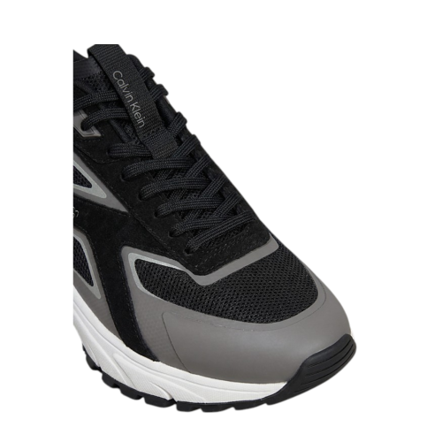 Calvin Klein Black and Grey Panelled Running Sneakers.