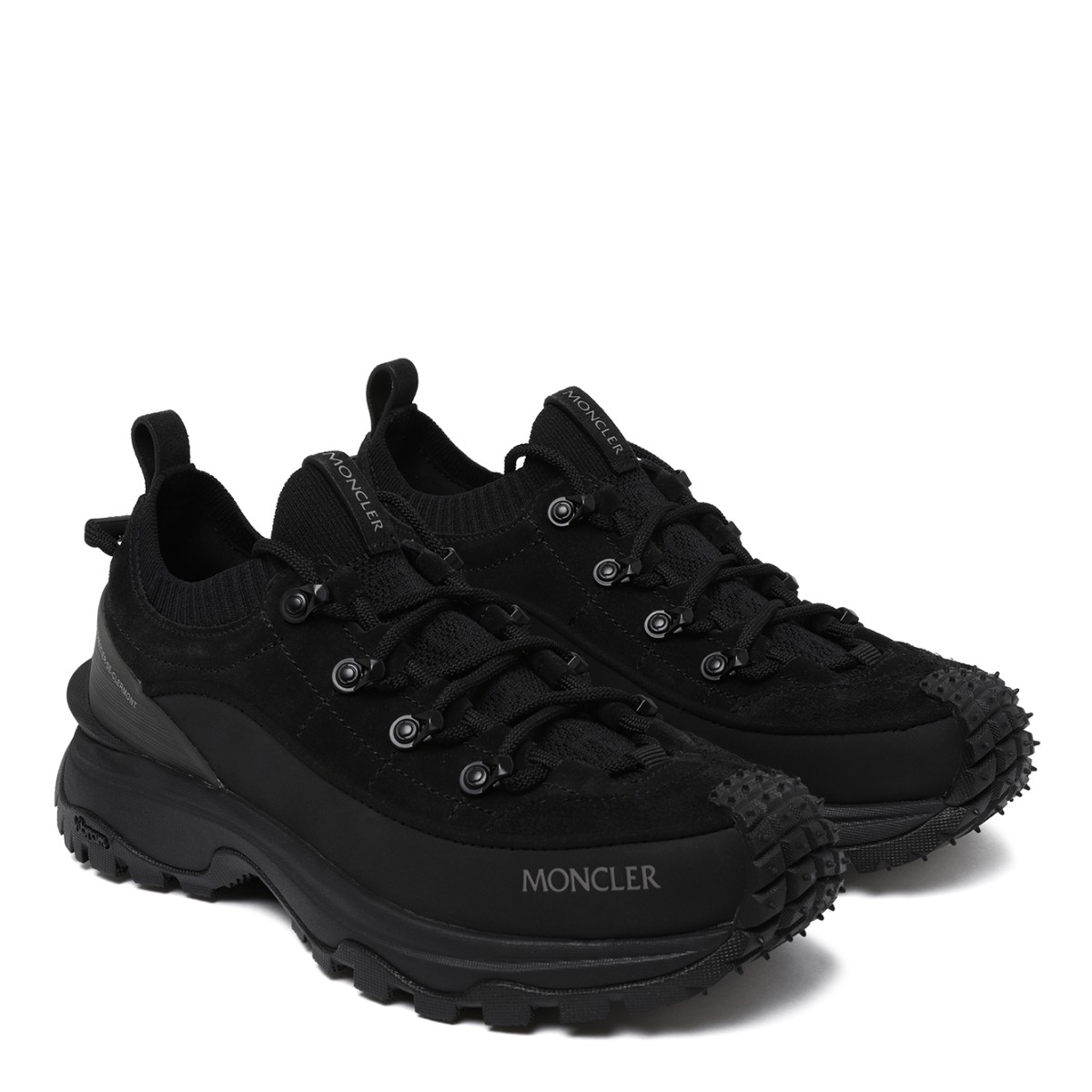 Moncler Black Technical Hiking Sneakers.