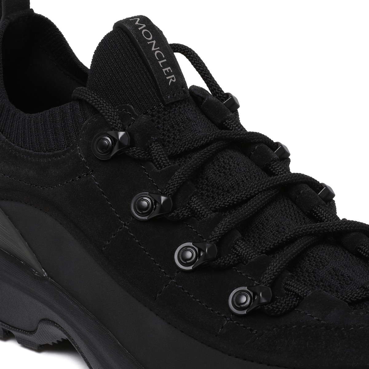 Moncler Black Technical Hiking Sneakers.