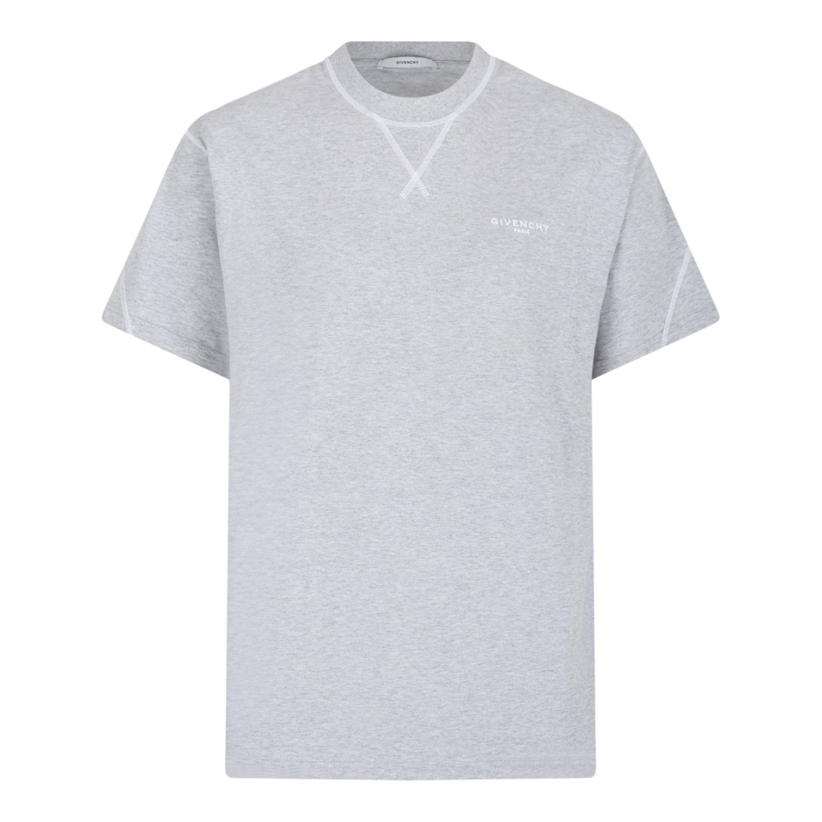 Givenchy Grey Melange Essential T-Shirt.