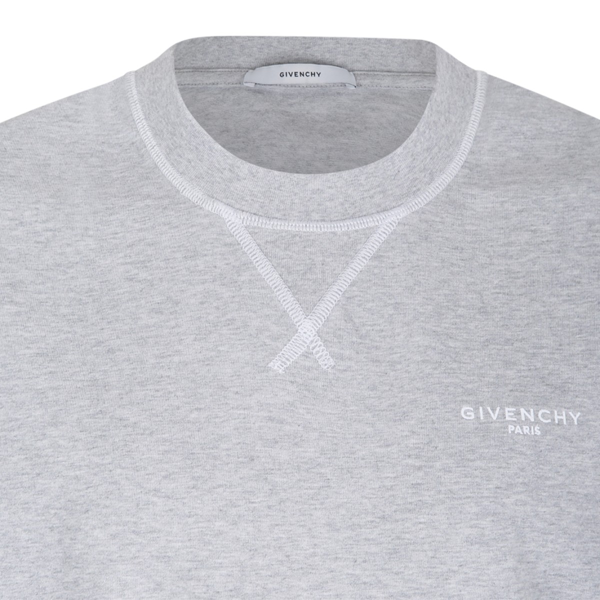 Givenchy Grey Melange Essential T-Shirt.