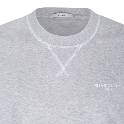Givenchy Grey Melange Essential T-Shirt.