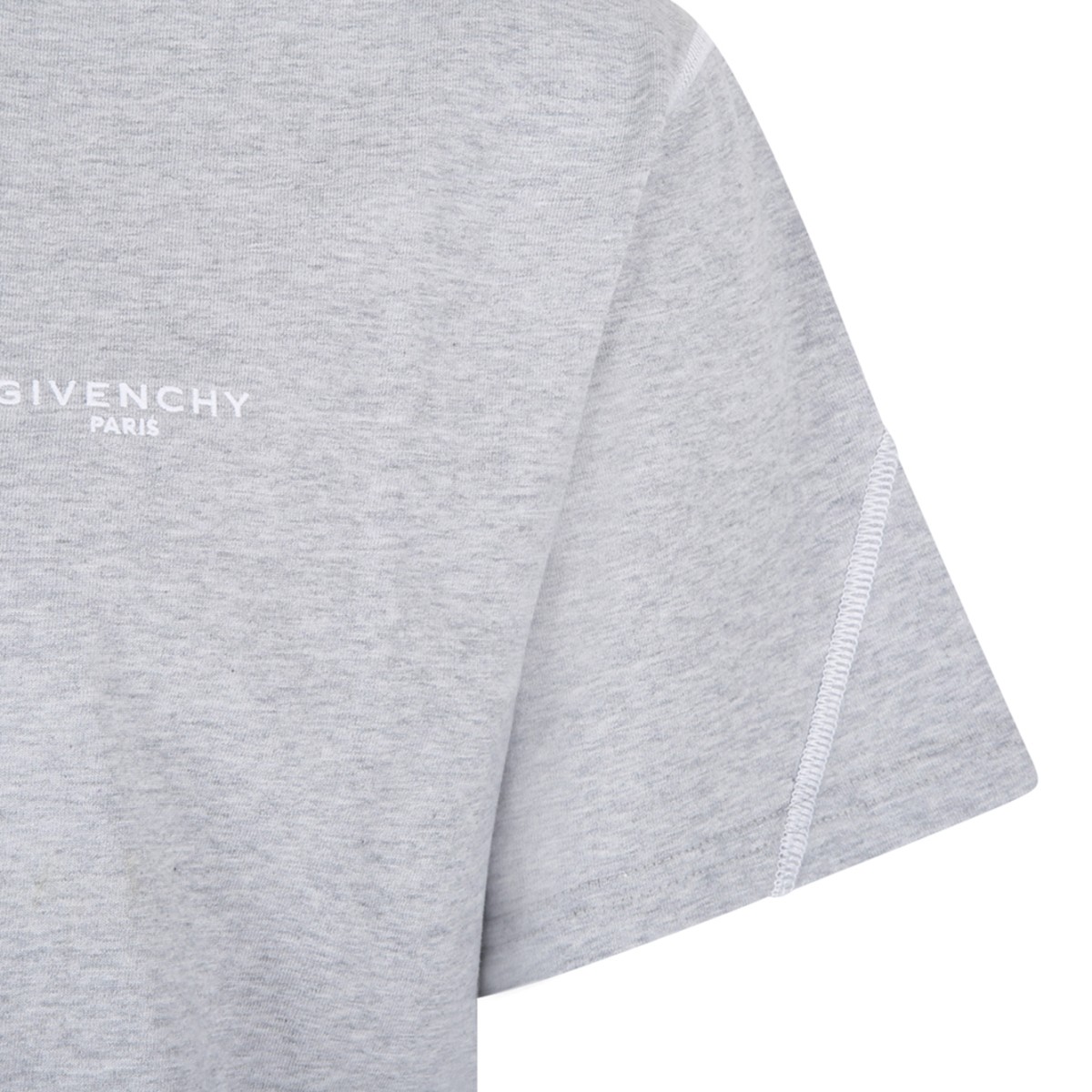 Givenchy Grey Melange Essential T-Shirt.