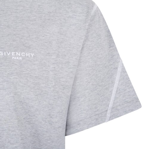 Givenchy Grey Melange Essential T-Shirt.