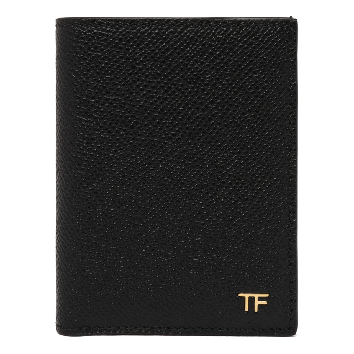Tom Ford Black Grained Leather Card Holder.