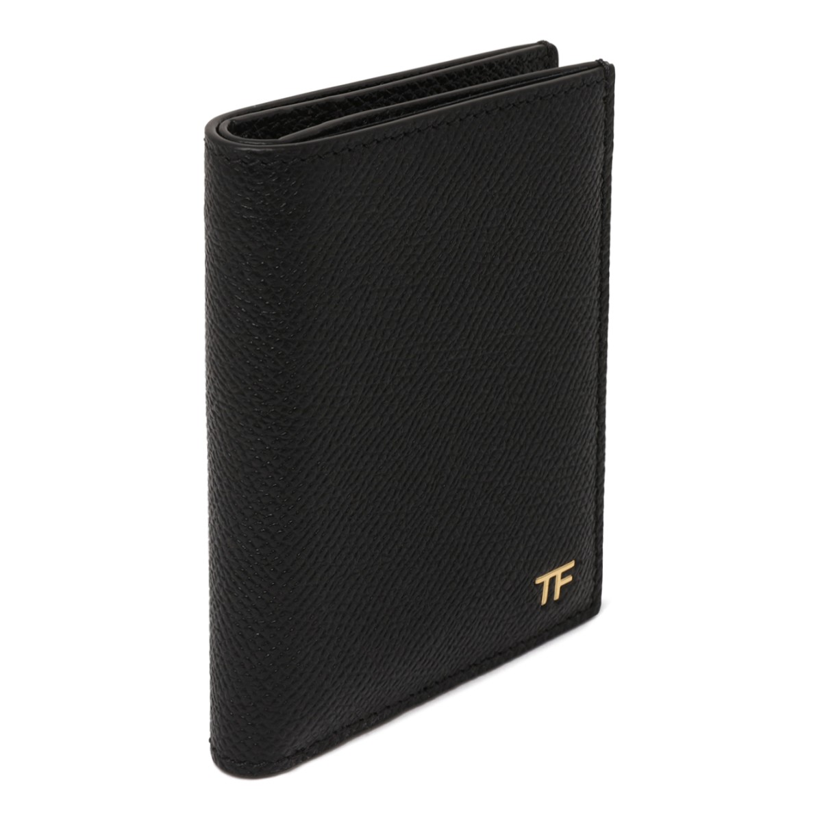 Tom Ford Black Grained Leather Card Holder.