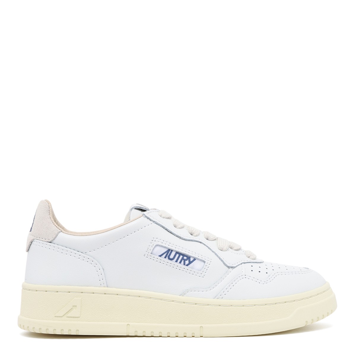 Autry White Leather Low-Top Sneakers.
