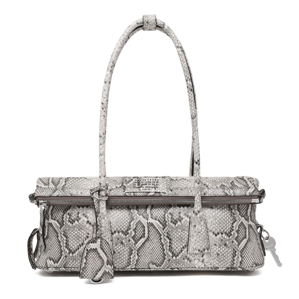 Maison Margiela Python-Effect Leather Top Handle Bag.