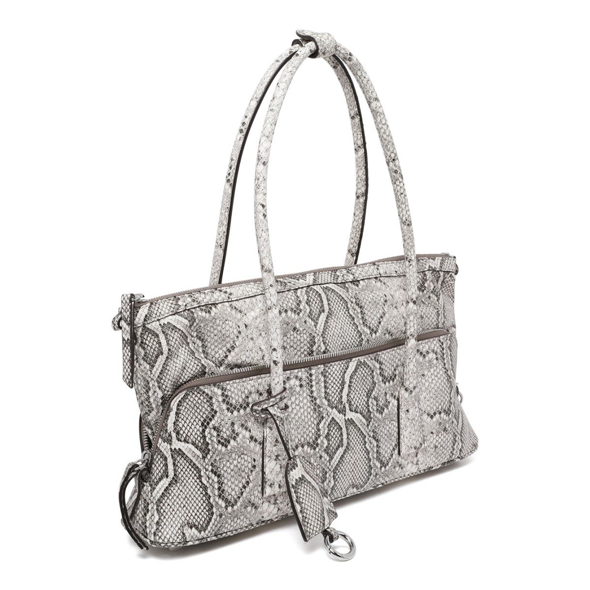 Maison Margiela Python-Effect Leather Top Handle Bag.
