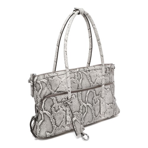 Maison Margiela Python-Effect Leather Top Handle Bag.