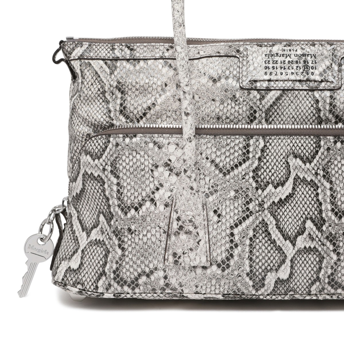Maison Margiela Python-Effect Leather Top Handle Bag.