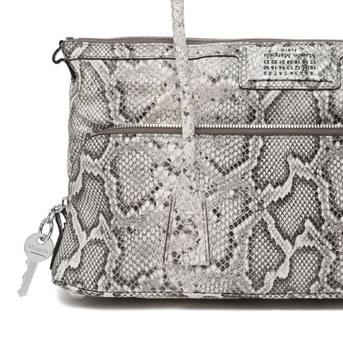 Maison Margiela Python-Effect Leather Top Handle Bag.