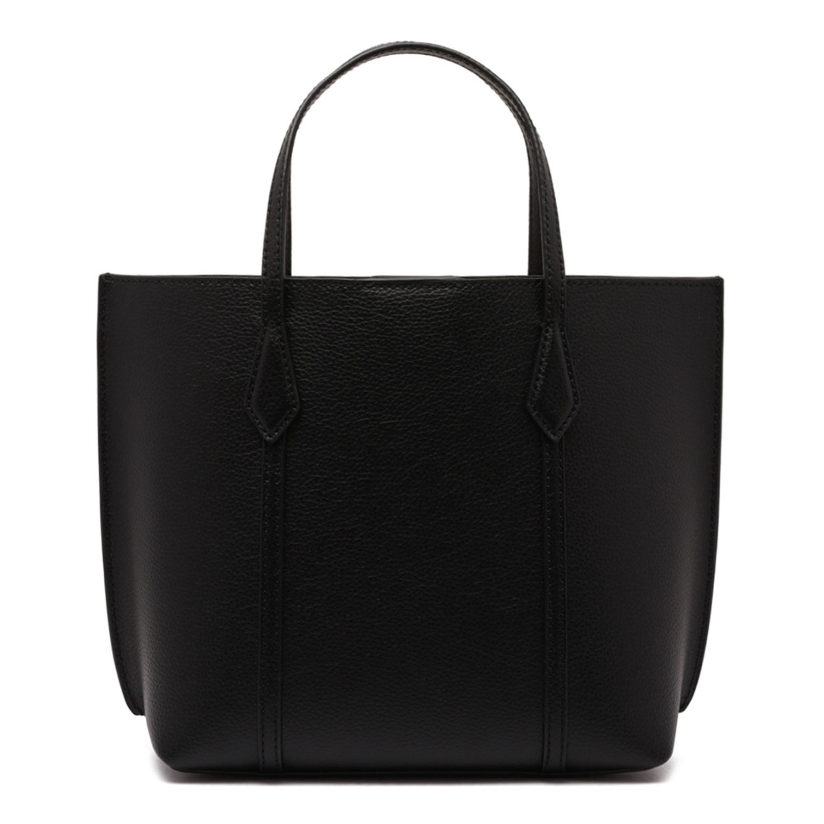 Tory Burch Black Leather Tote Bag.
