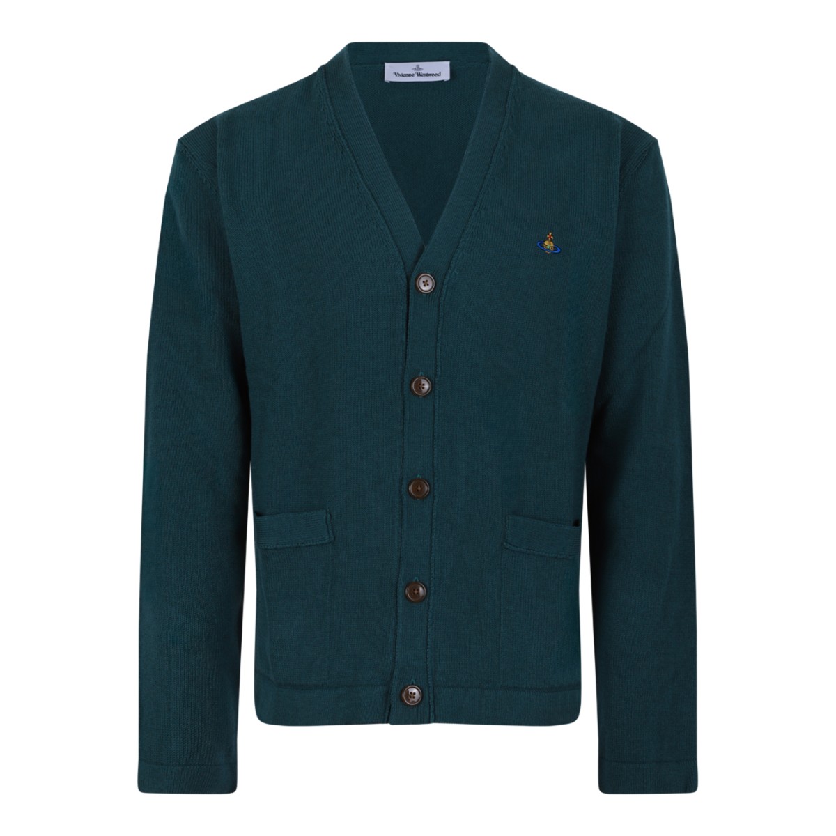 Vivienne Westwood Teal Wool Cardigan.