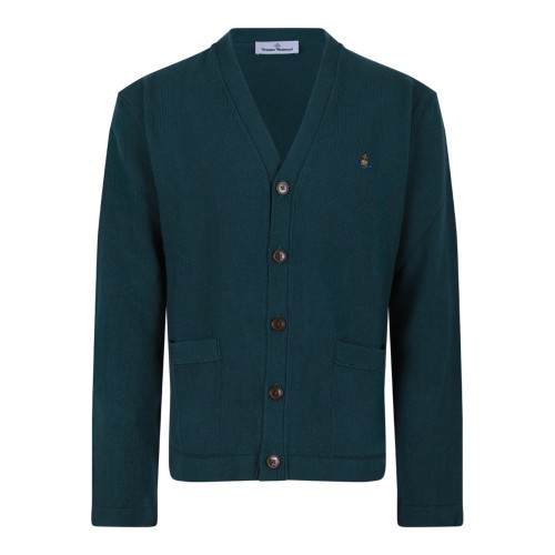Vivienne Westwood Teal Wool Cardigan.