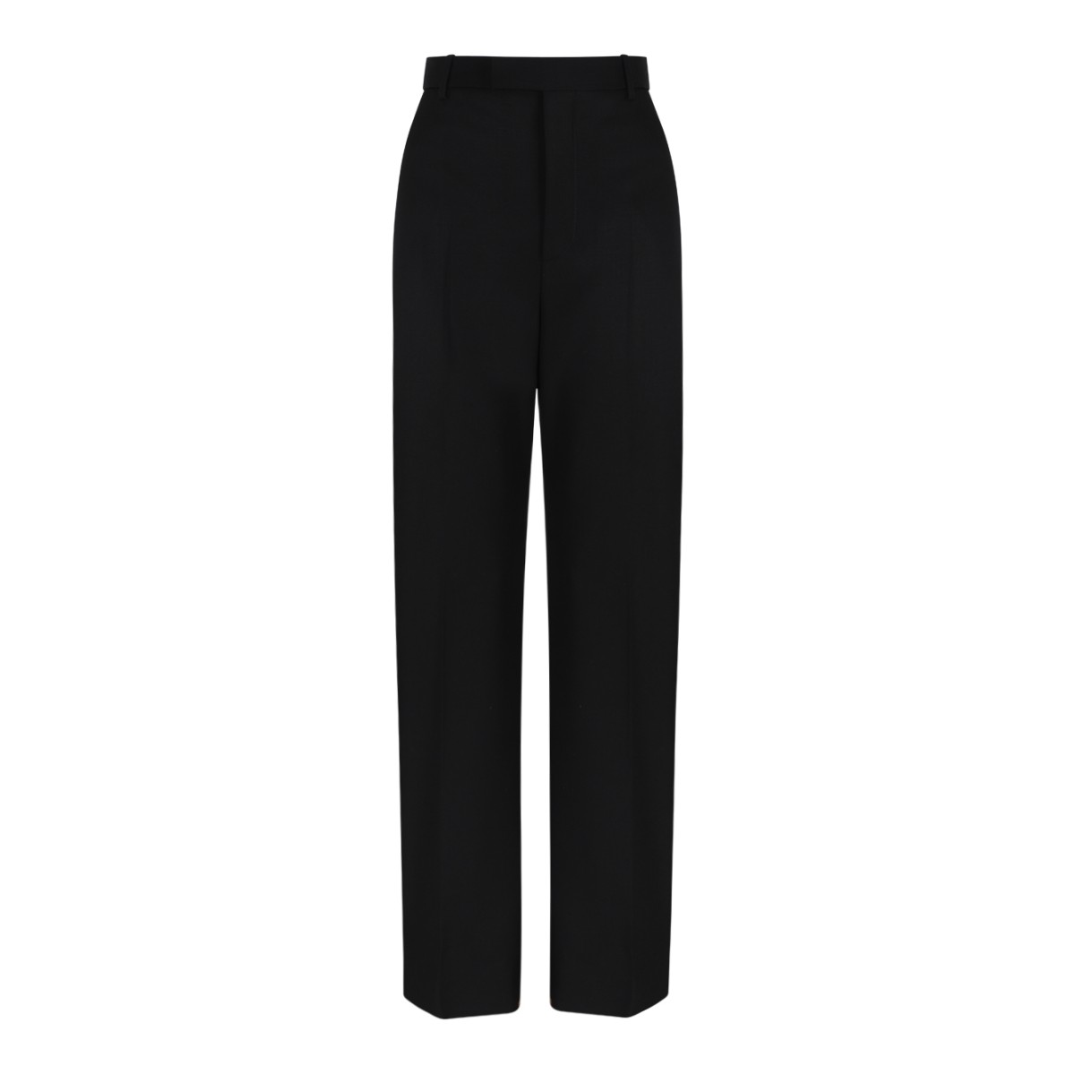 Alexander McQueen Black Tailored Wide-Leg Trousers.