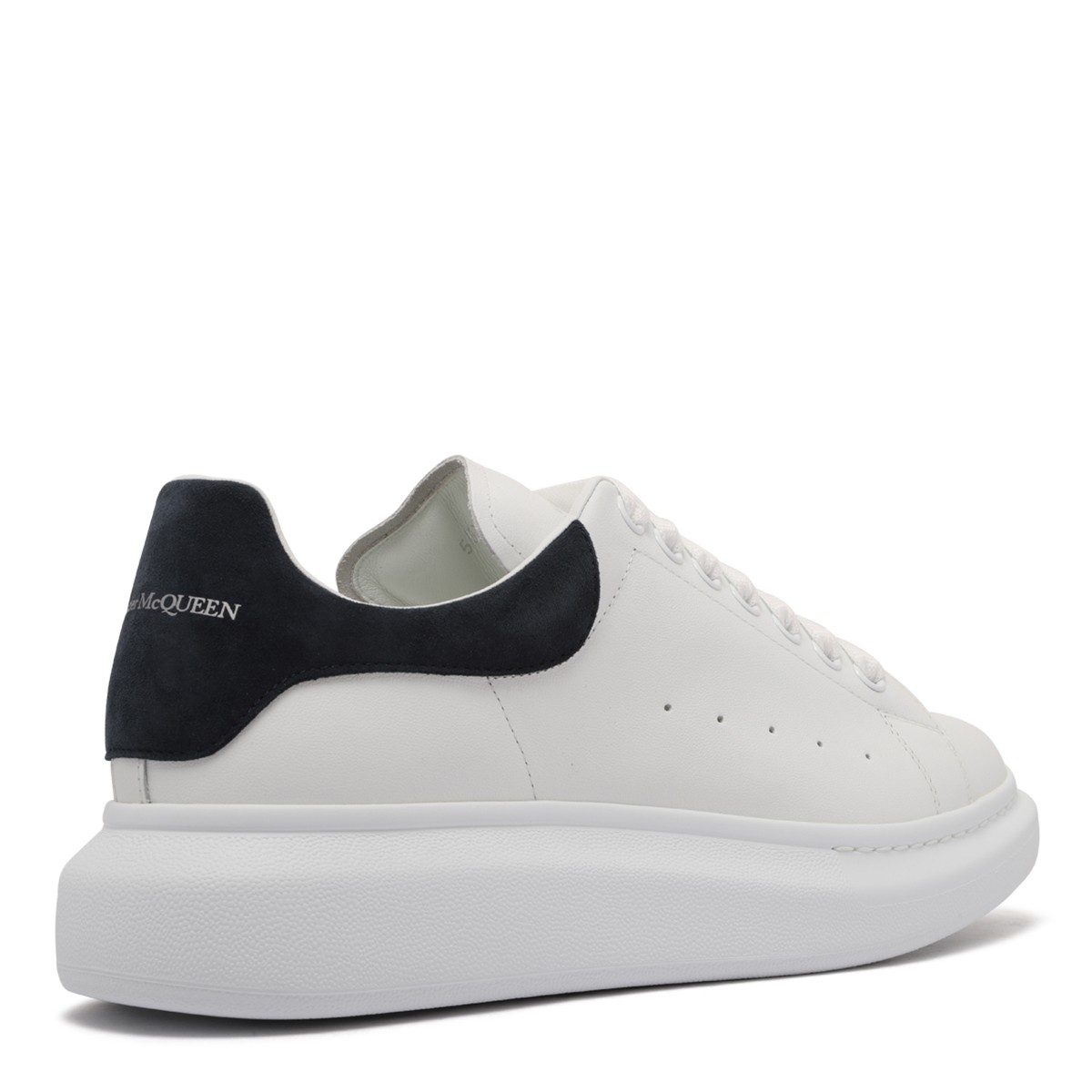 Alexander McQueen White, Blue and Grey Oversized Sneakers.