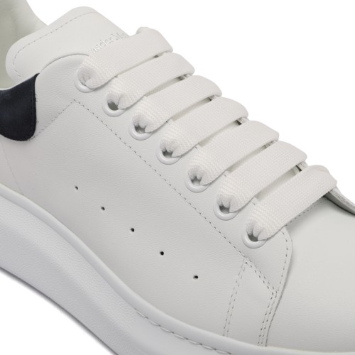 Alexander McQueen White, Blue and Grey Oversized Sneakers.