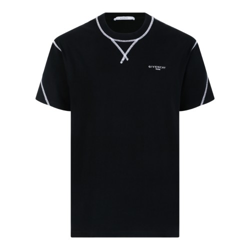 Givenchy Black Cotton Logo T-Shirt.