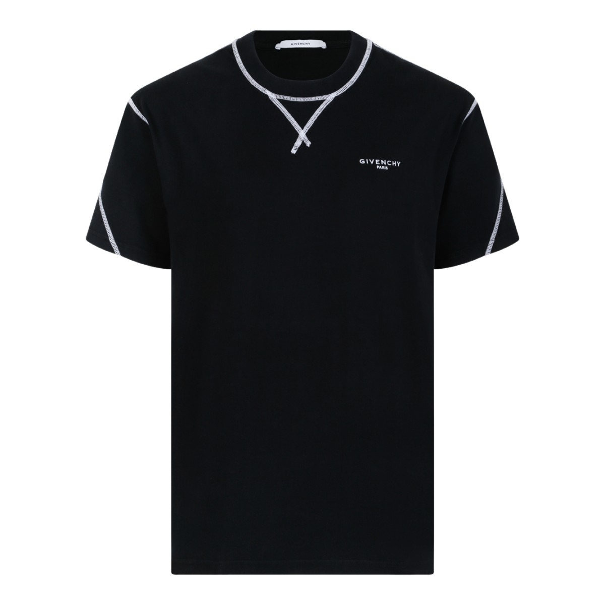 Givenchy Black Cotton Logo T-Shirt.
